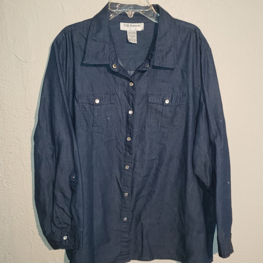 C.D. Daniel's Blue Dress Top